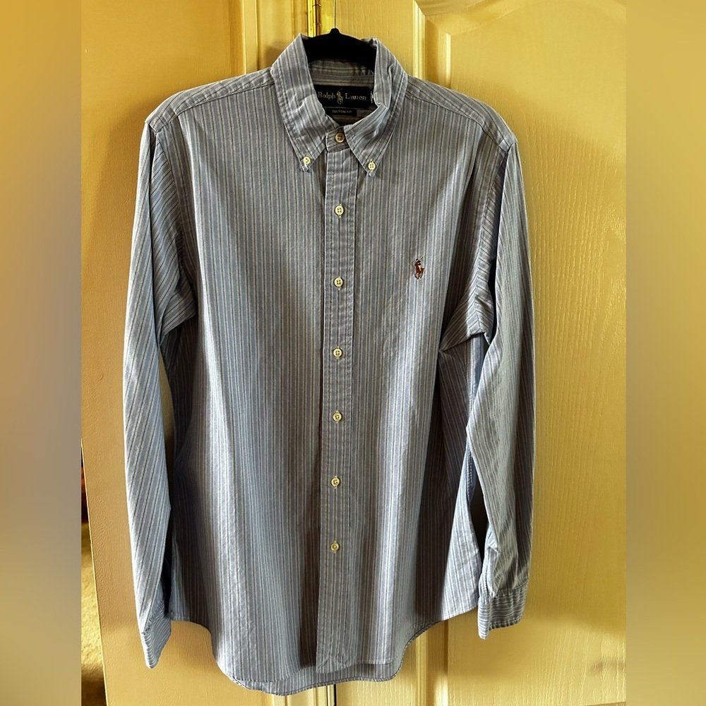 Ralph Lauren Men’s Light Blue Striped Shirt